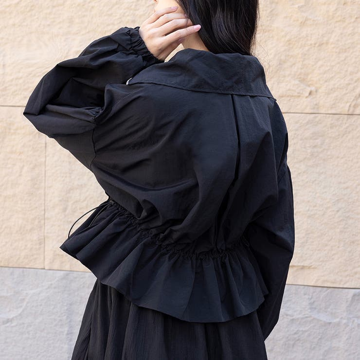 ペプラムジャケット アウター フロントジップ | Doux Belle  | 詳細画像11 