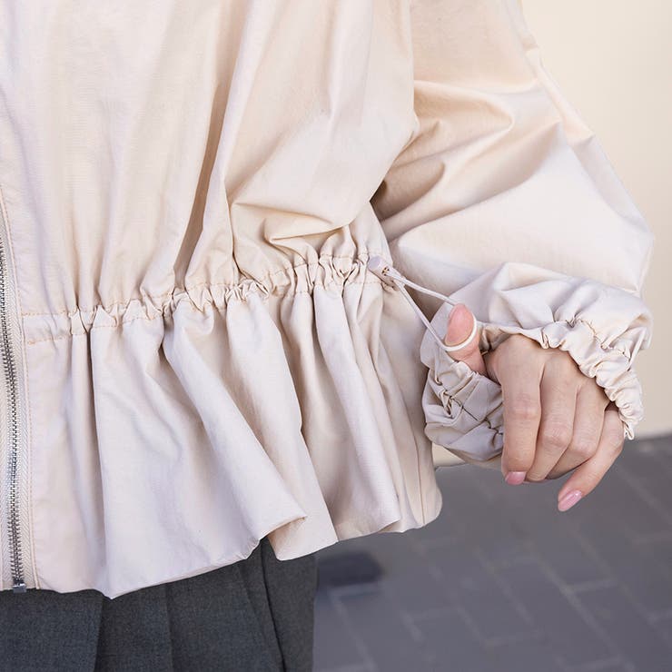 ペプラムジャケット アウター フロントジップ | Doux Belle  | 詳細画像19 