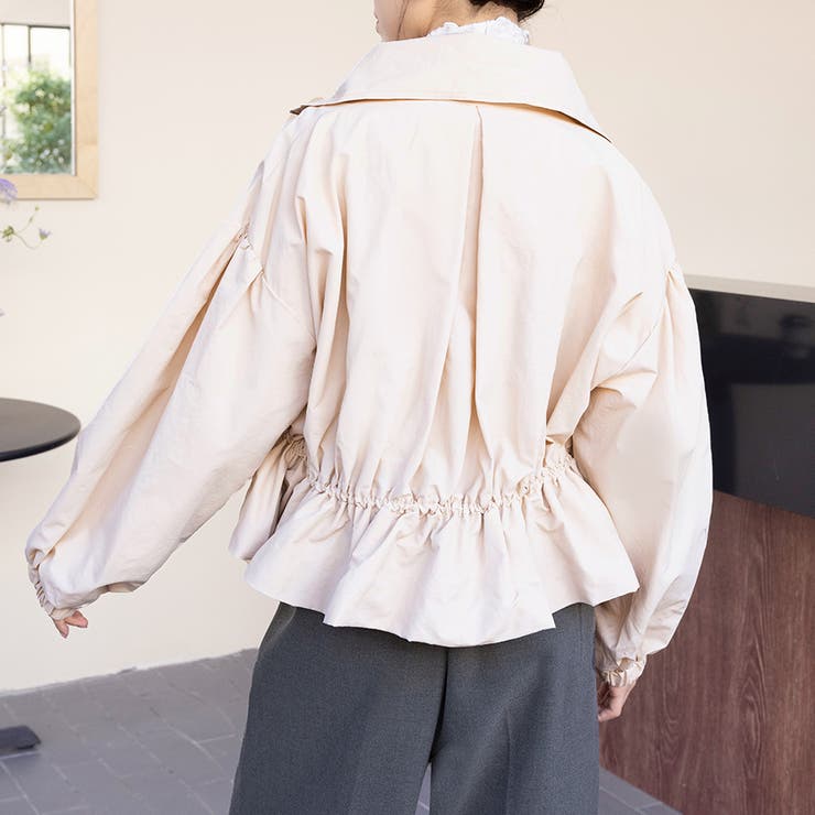 ペプラムジャケット アウター フロントジップ | Doux Belle  | 詳細画像2 