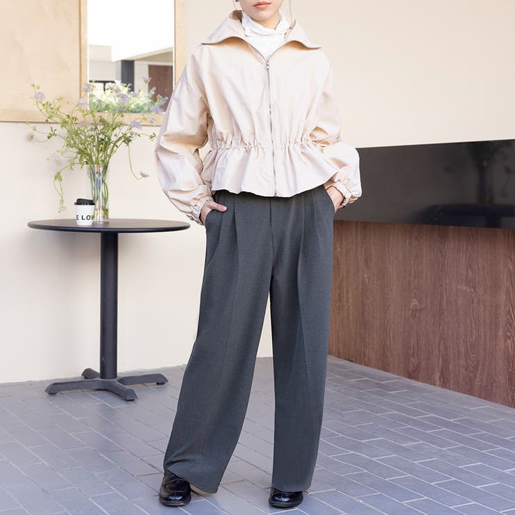 ペプラムジャケット アウター フロントジップ | Doux Belle  | 詳細画像5 