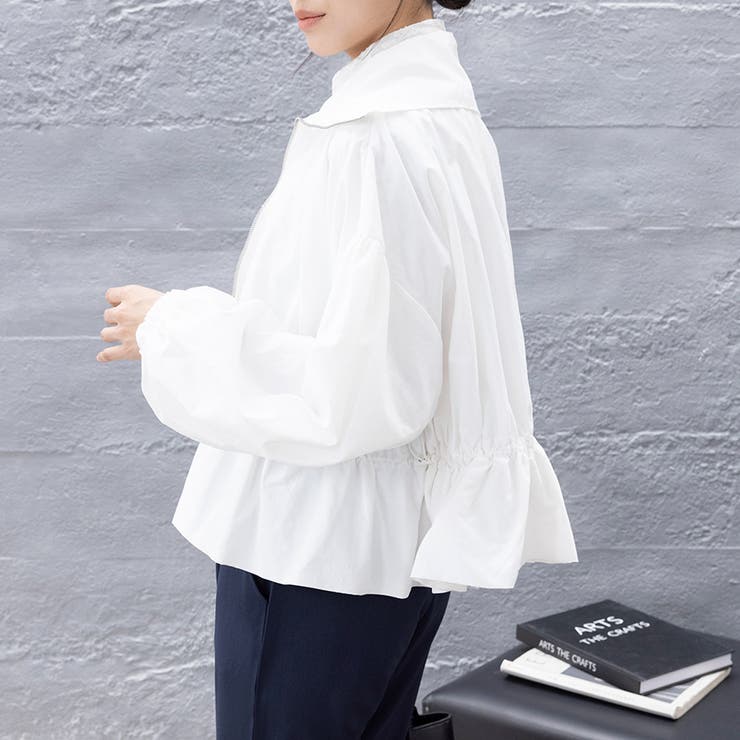 ペプラムジャケット アウター フロントジップ | Doux Belle  | 詳細画像6 