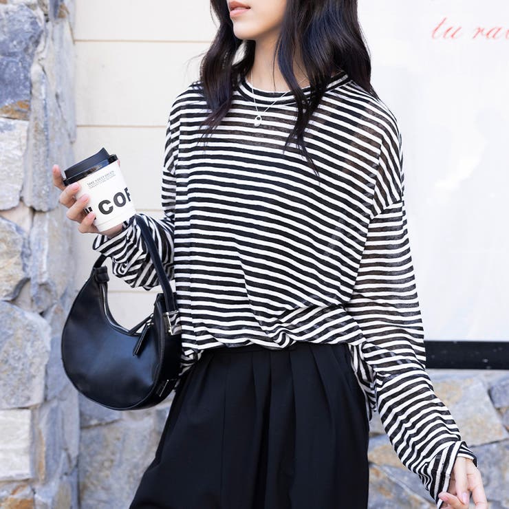 ブラック | トップス 長袖 レディースファッション | Doux Belle 