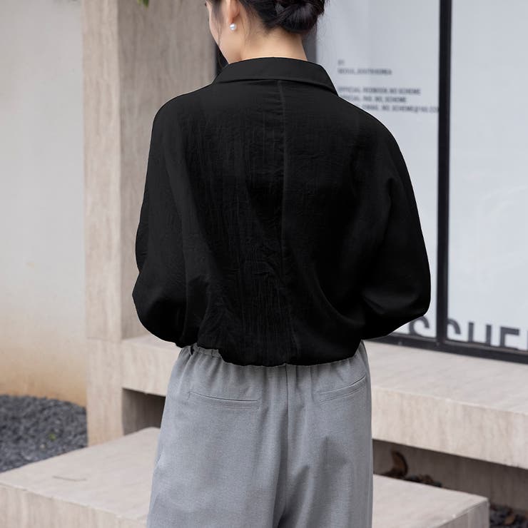 シアーシャツ ロング丈 ポケット付き | Doux Belle  | 詳細画像15 