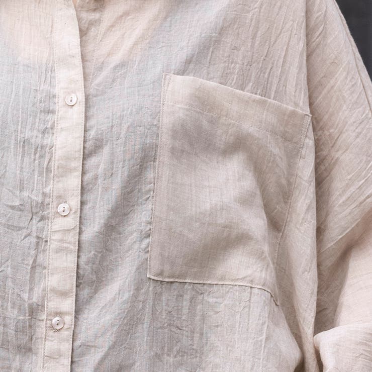 シアーシャツ ロング丈 ポケット付き | Doux Belle  | 詳細画像19 