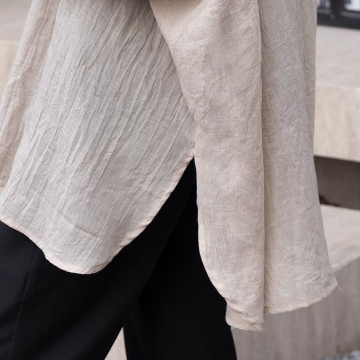 シアーシャツ ロング丈 ポケット付き | Doux Belle  | 詳細画像20 