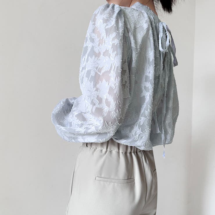 レースシアータートルネックブラウス | Doux Belle  | 詳細画像15 