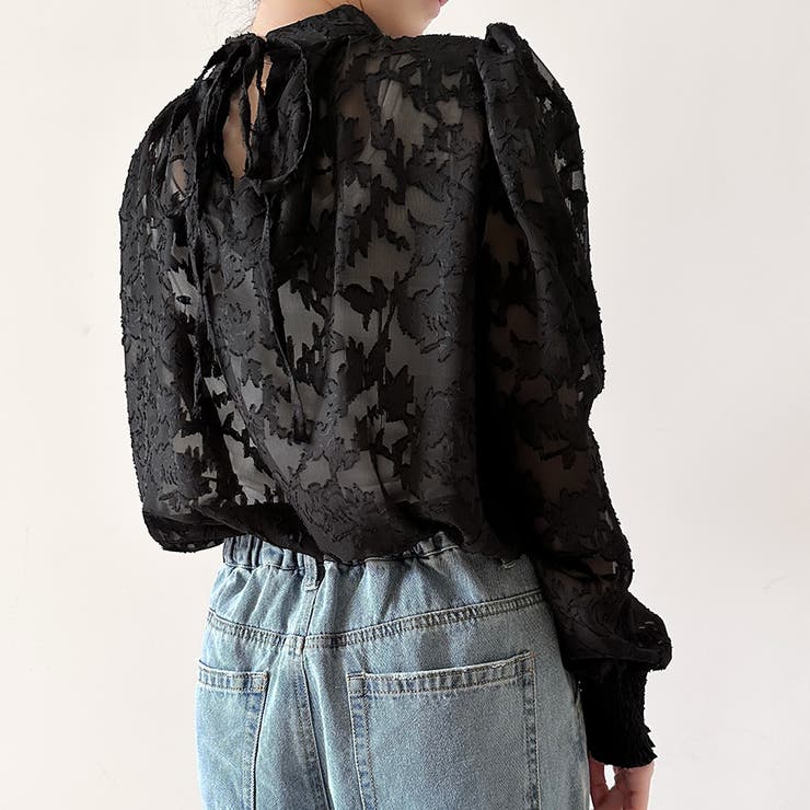 レースシアータートルネックブラウス | Doux Belle  | 詳細画像18 