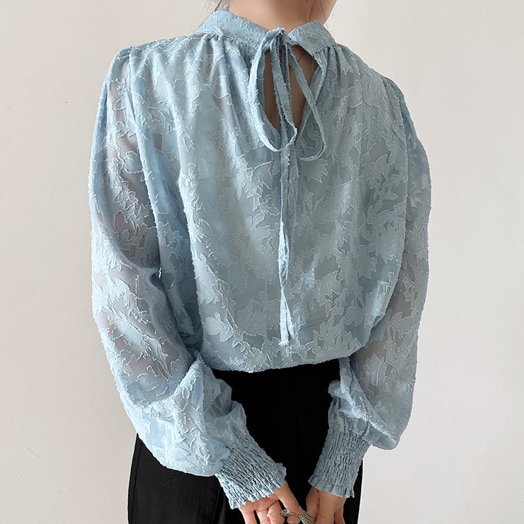 レースシアータートルネックブラウス | Doux Belle  | 詳細画像4 