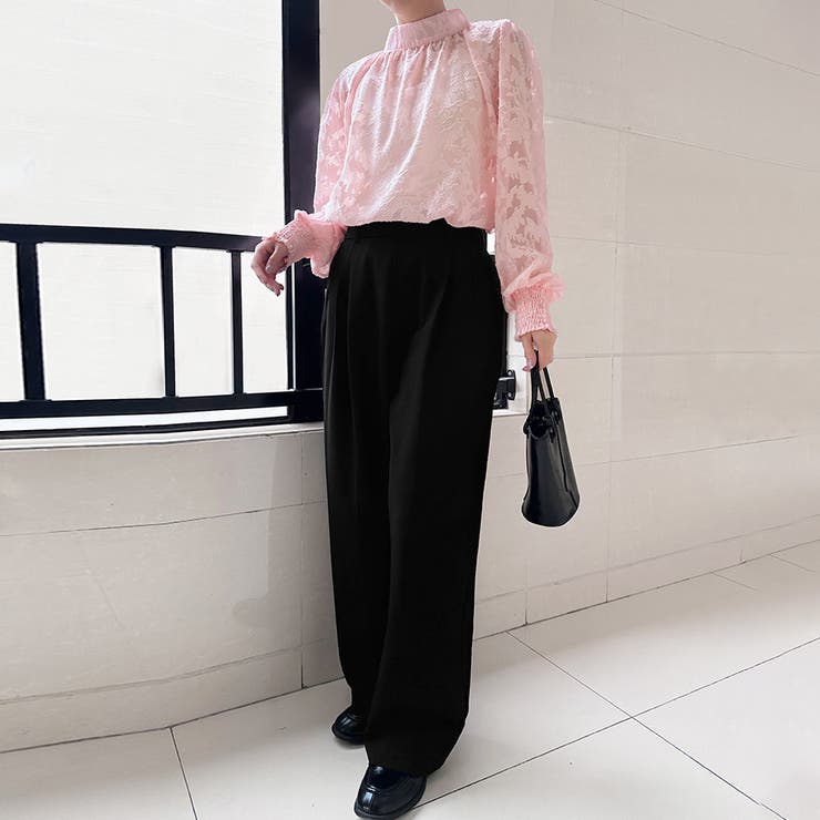 レースシアータートルネックブラウス | Doux Belle  | 詳細画像9 