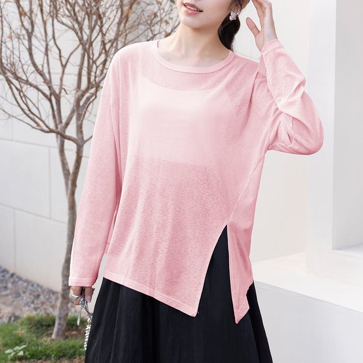 2typeラウンドネックシアートップス | Doux Belle  | 詳細画像1 