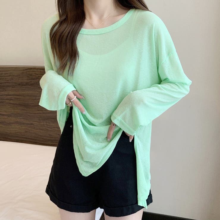 2typeラウンドネックシアートップス | Doux Belle  | 詳細画像24 