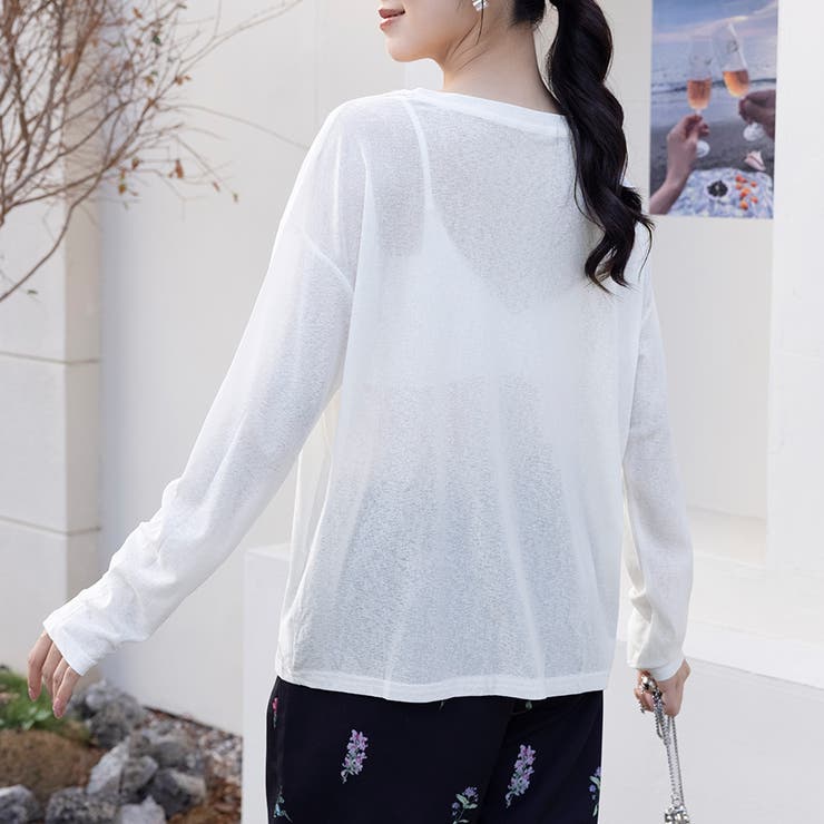 2typeラウンドネックシアートップス | Doux Belle  | 詳細画像47 