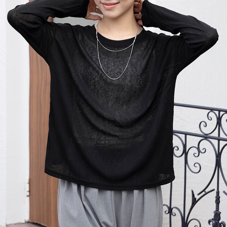 2typeラウンドネックシアートップス | Doux Belle  | 詳細画像51 