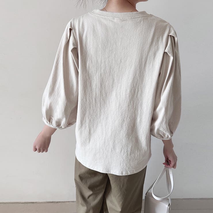 コットン素材シンプルボリュームスリーブカットソー | Doux Belle  | 詳細画像2 