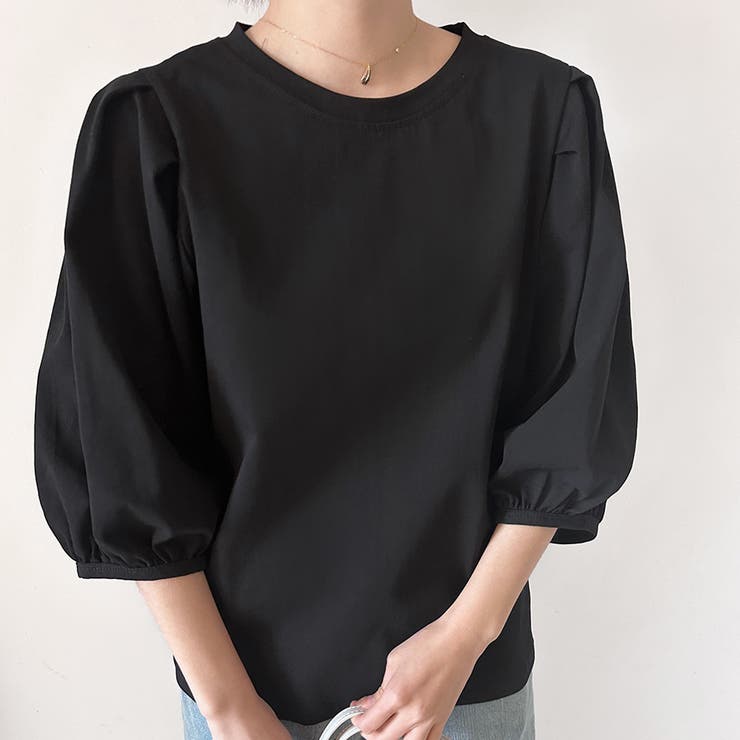 コットン素材シンプルボリュームスリーブカットソー | Doux Belle  | 詳細画像26 