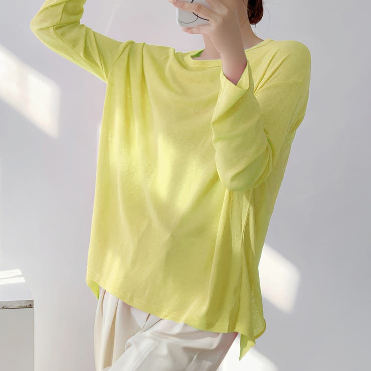 前後2way仕様ラウンドネックシアーカットソー | Doux Belle  | 詳細画像10 