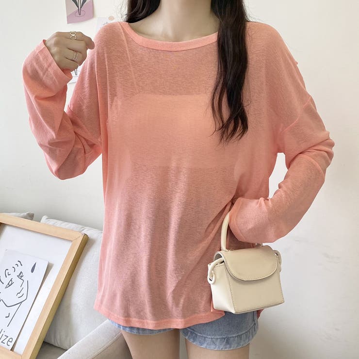 前後2way仕様ラウンドネックシアーカットソー | Doux Belle  | 詳細画像12 