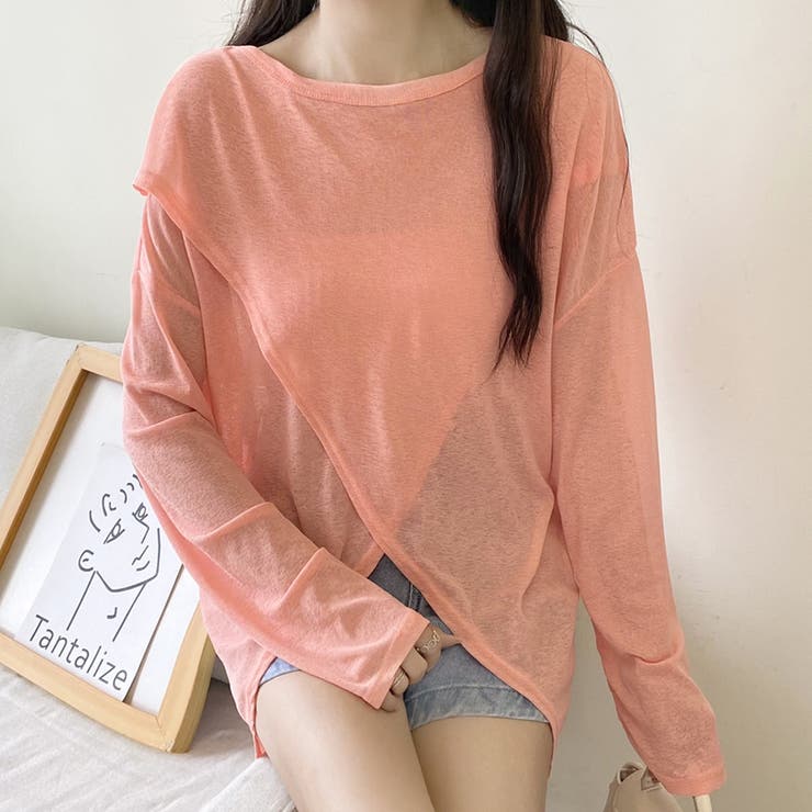 前後2way仕様ラウンドネックシアーカットソー | Doux Belle  | 詳細画像13 