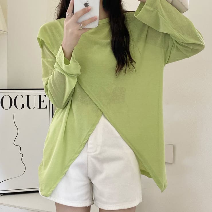 前後2way仕様ラウンドネックシアーカットソー | Doux Belle  | 詳細画像15 