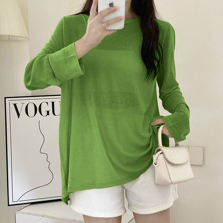 前後2way仕様ラウンドネックシアーカットソー | Doux Belle  | 詳細画像19 