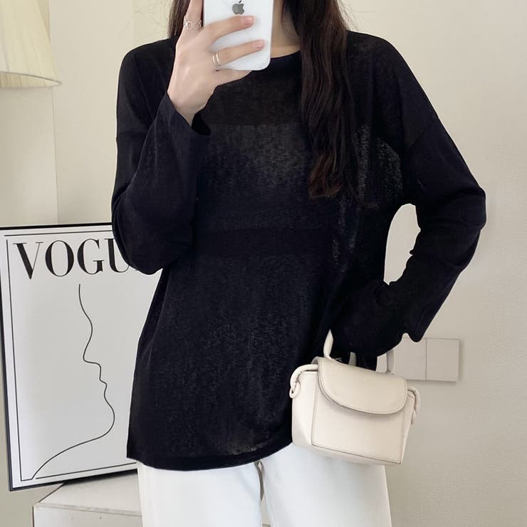 前後2way仕様ラウンドネックシアーカットソー | Doux Belle  | 詳細画像23 