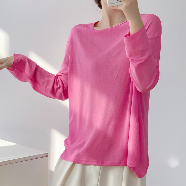 前後2way仕様ラウンドネックシアーカットソー | Doux Belle  | 詳細画像6 