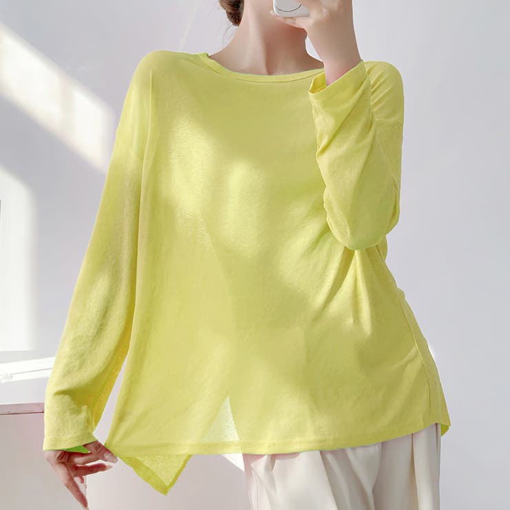 前後2way仕様ラウンドネックシアーカットソー | Doux Belle  | 詳細画像9 