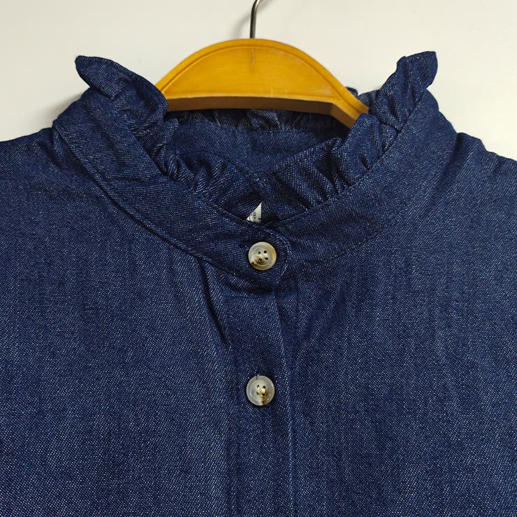 フリル襟デニムブラウス | Doux Belle  | 詳細画像8 