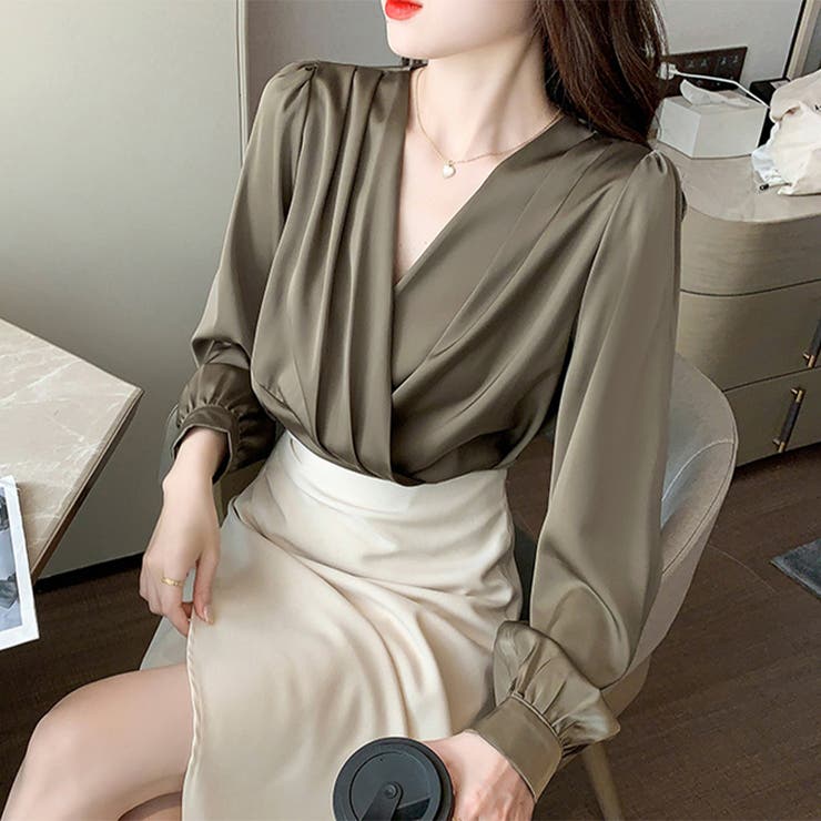 ドレープデザインブラウス | Doux Belle  | 詳細画像7 