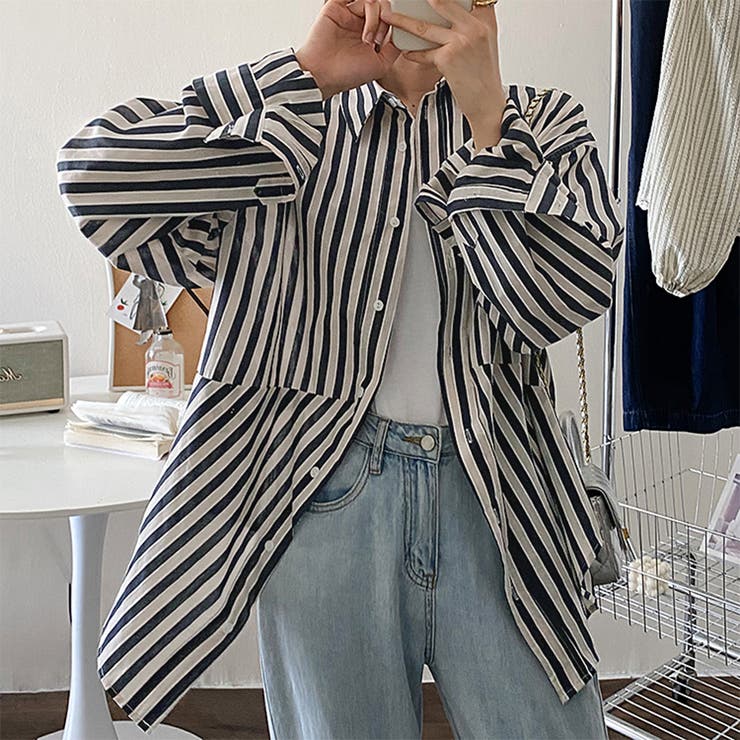 モノトーンストライプシャツ | Doux Belle  | 詳細画像3 