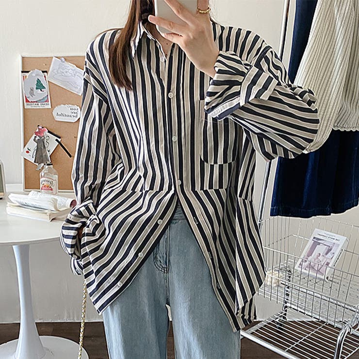 モノトーンストライプシャツ | Doux Belle  | 詳細画像5 