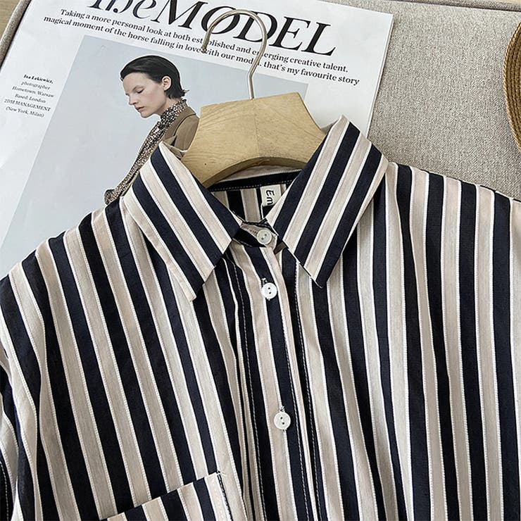 モノトーンストライプシャツ | Doux Belle  | 詳細画像6 