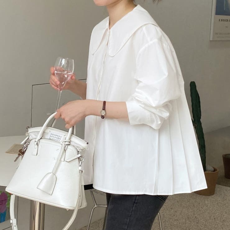 丸襟プリーツブラウス | Doux Belle  | 詳細画像2 