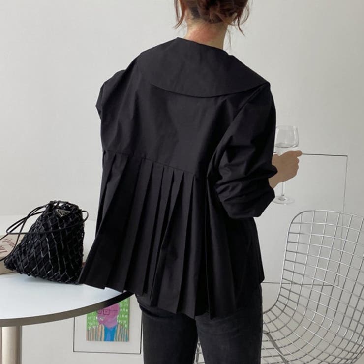 丸襟プリーツブラウス | Doux Belle  | 詳細画像6 