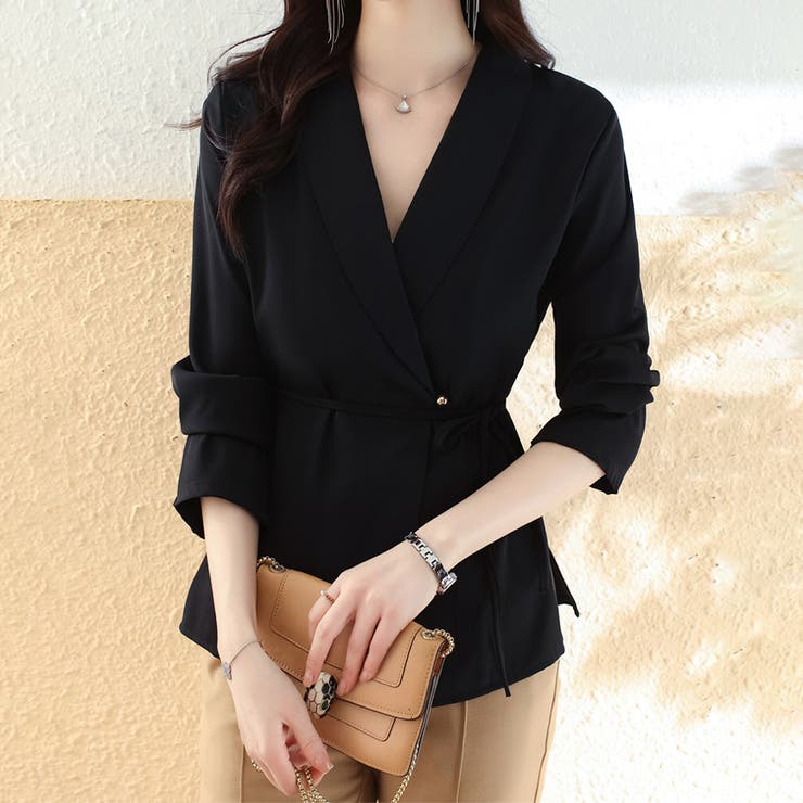 ウエストリボンペプラムブラウス | Doux Belle  | 詳細画像12 