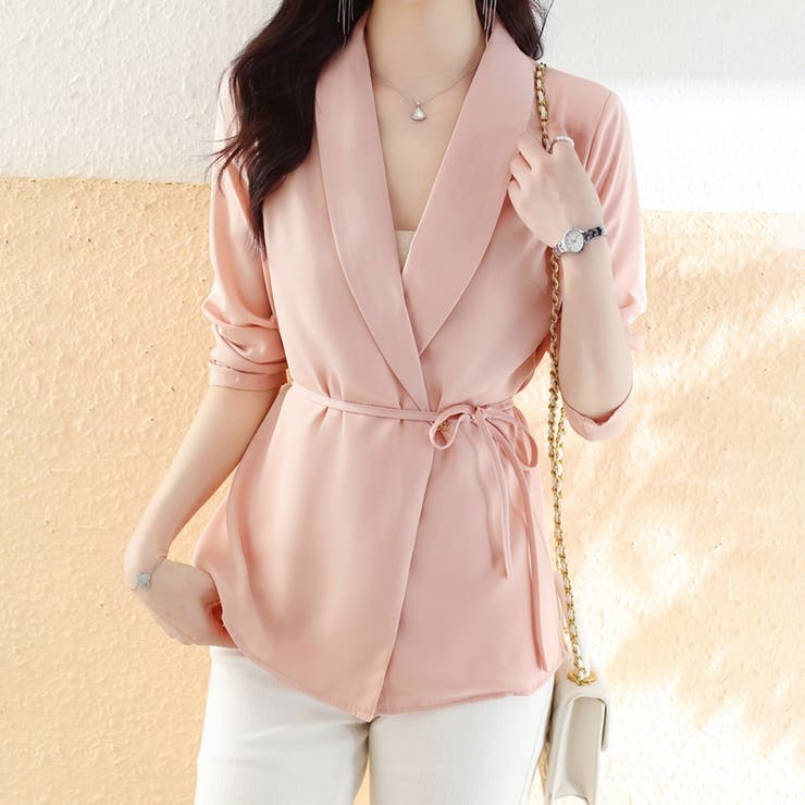 ウエストリボンペプラムブラウス | Doux Belle  | 詳細画像3 