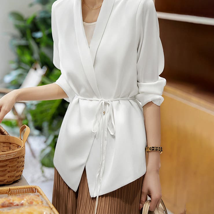 ウエストリボンペプラムブラウス | Doux Belle  | 詳細画像6 