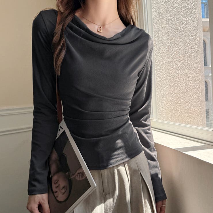 ドレープネックストレッチトップス | Doux Belle  | 詳細画像10 