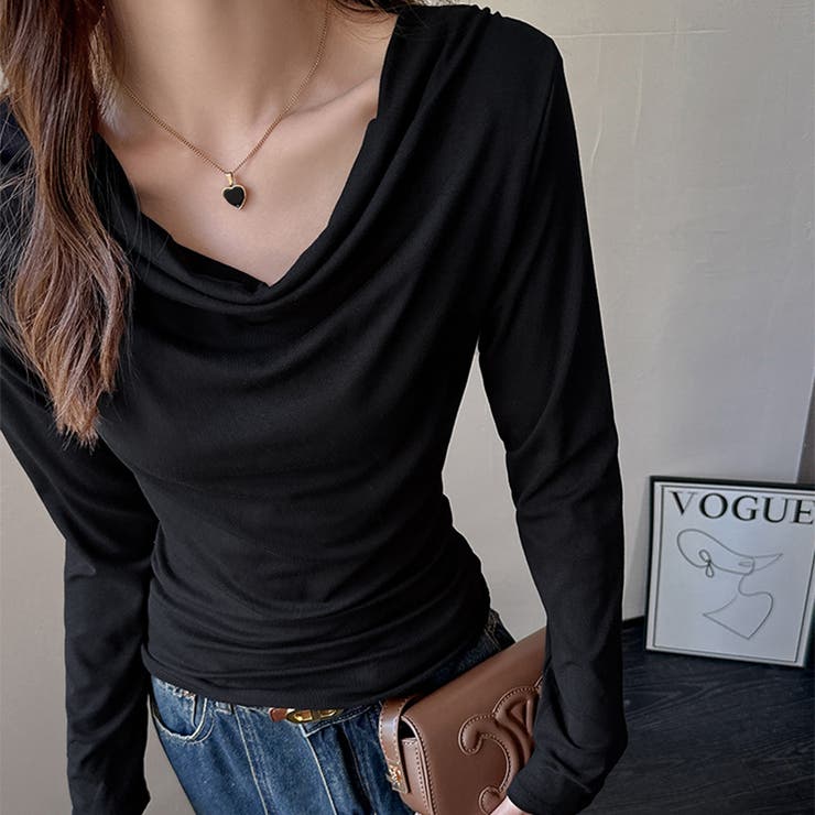 ドレープネックストレッチトップス | Doux Belle  | 詳細画像11 