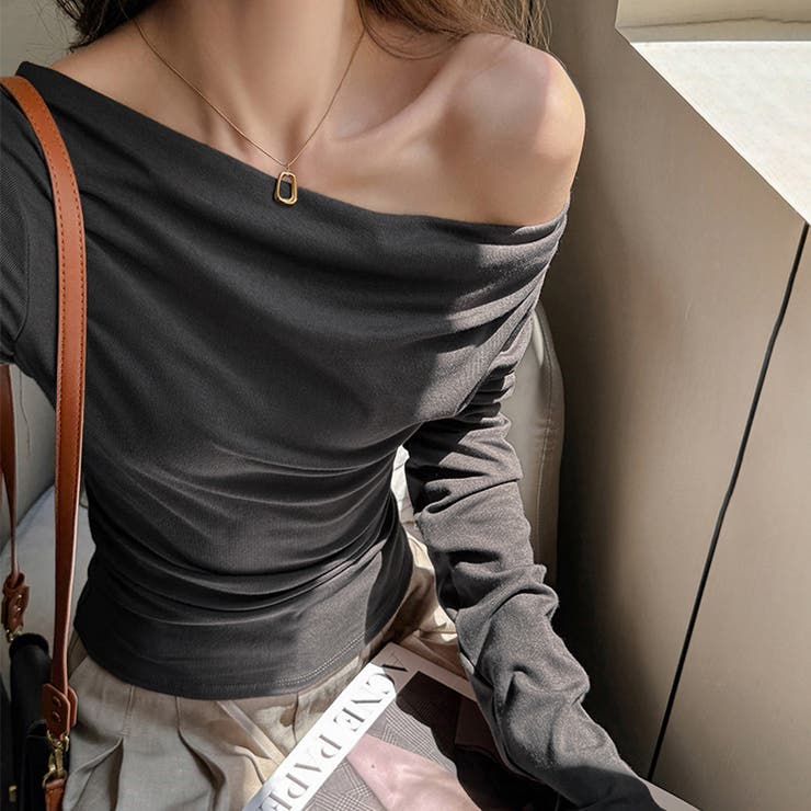 ドレープネックストレッチトップス | Doux Belle  | 詳細画像9 