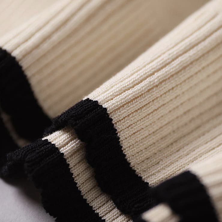 ボーダー×プリーツ袖ドッキングブラウス | Doux Belle  | 詳細画像11 