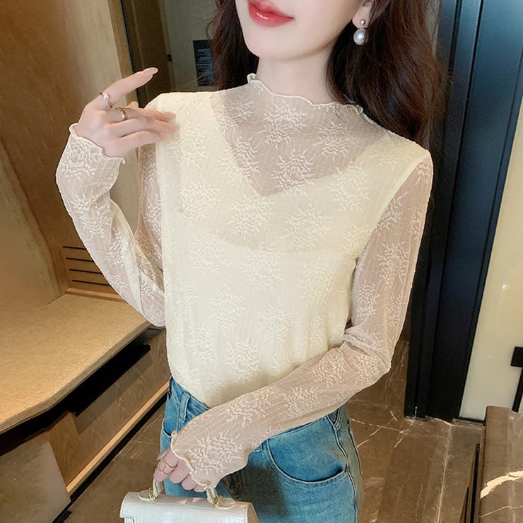 総レースハイネックシアートップス | Doux Belle  | 詳細画像5 