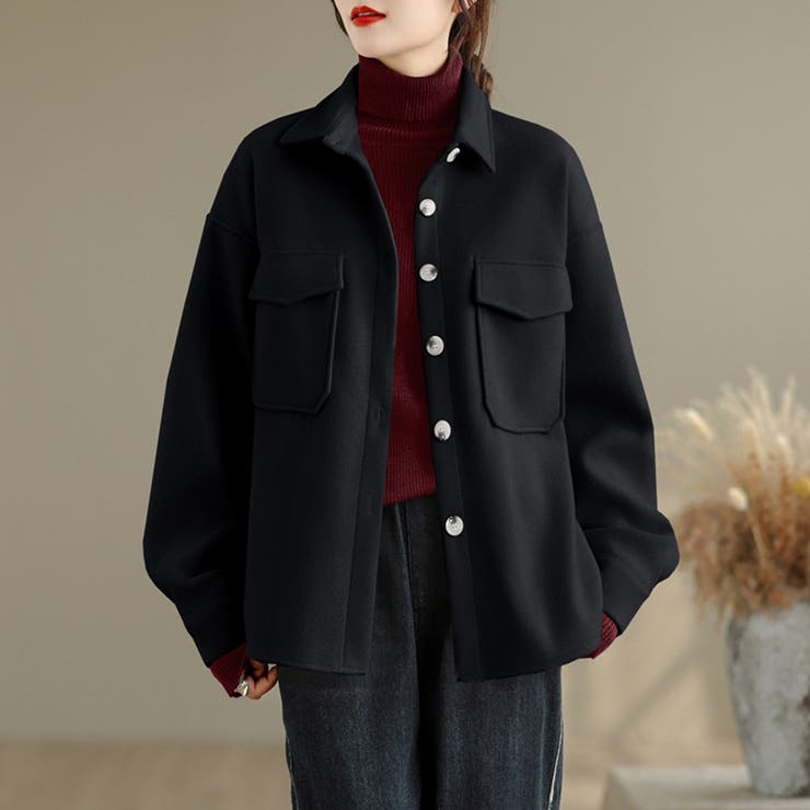 ウール調シャツジャケット | Doux Belle  | 詳細画像7 