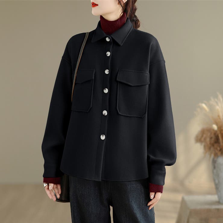 ウール調シャツジャケット | Doux Belle  | 詳細画像8 