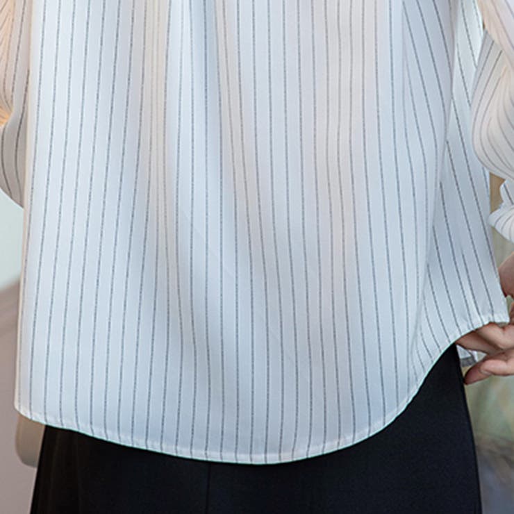 ストライプ柄ボウタイブラウス | Doux Belle  | 詳細画像13 