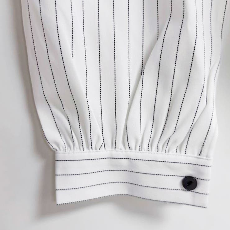 ストライプ柄ボウタイブラウス | Doux Belle  | 詳細画像14 