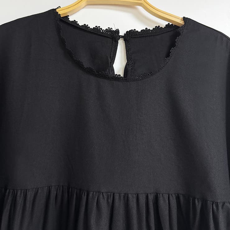 レース裾付きパフスリーブブラウス | Doux Belle  | 詳細画像8 