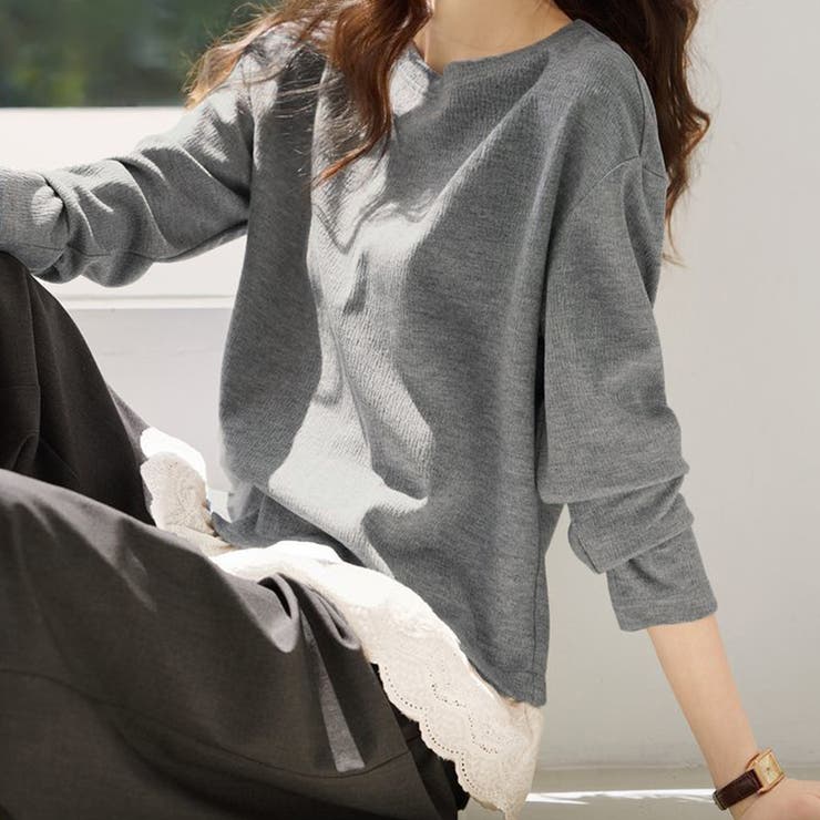 レイヤード風スウェットトップス | Doux Belle  | 詳細画像3 