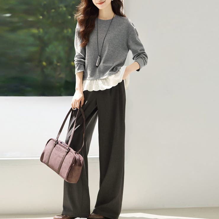 レイヤード風スウェットトップス | Doux Belle  | 詳細画像6 