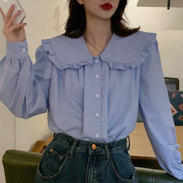 ラッフル襟ブラウス レディース トップス | Doux Belle  | 詳細画像9 